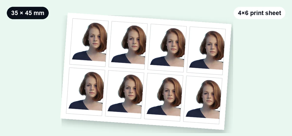 Passport Photo Maker example result